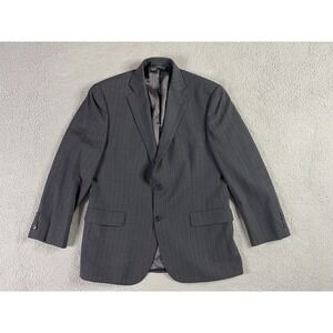 Brooks Brothers Jacket 42 S Gray Wool Striped Premium Designer 346 Stretch Sport